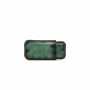 Side view of model Adelardo Cigar Case, turquoise crust patina leather Golf BespokeShoes