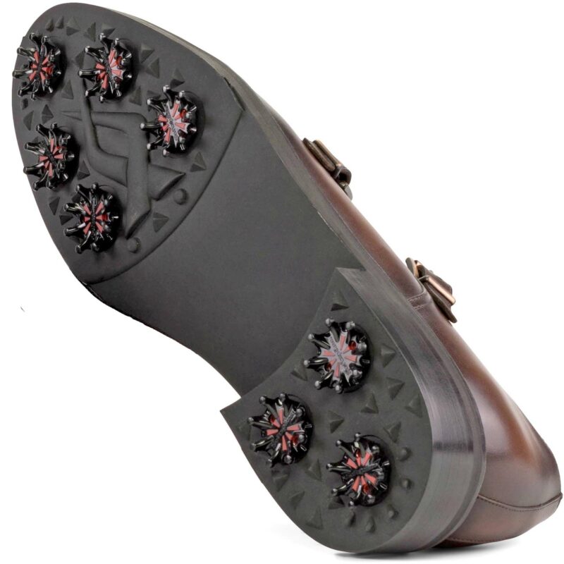Side view of model Floral Green Museum Wholecut Golf Model shoe, limited-edition-floral-museum-golf-model Golf BespokeShoes